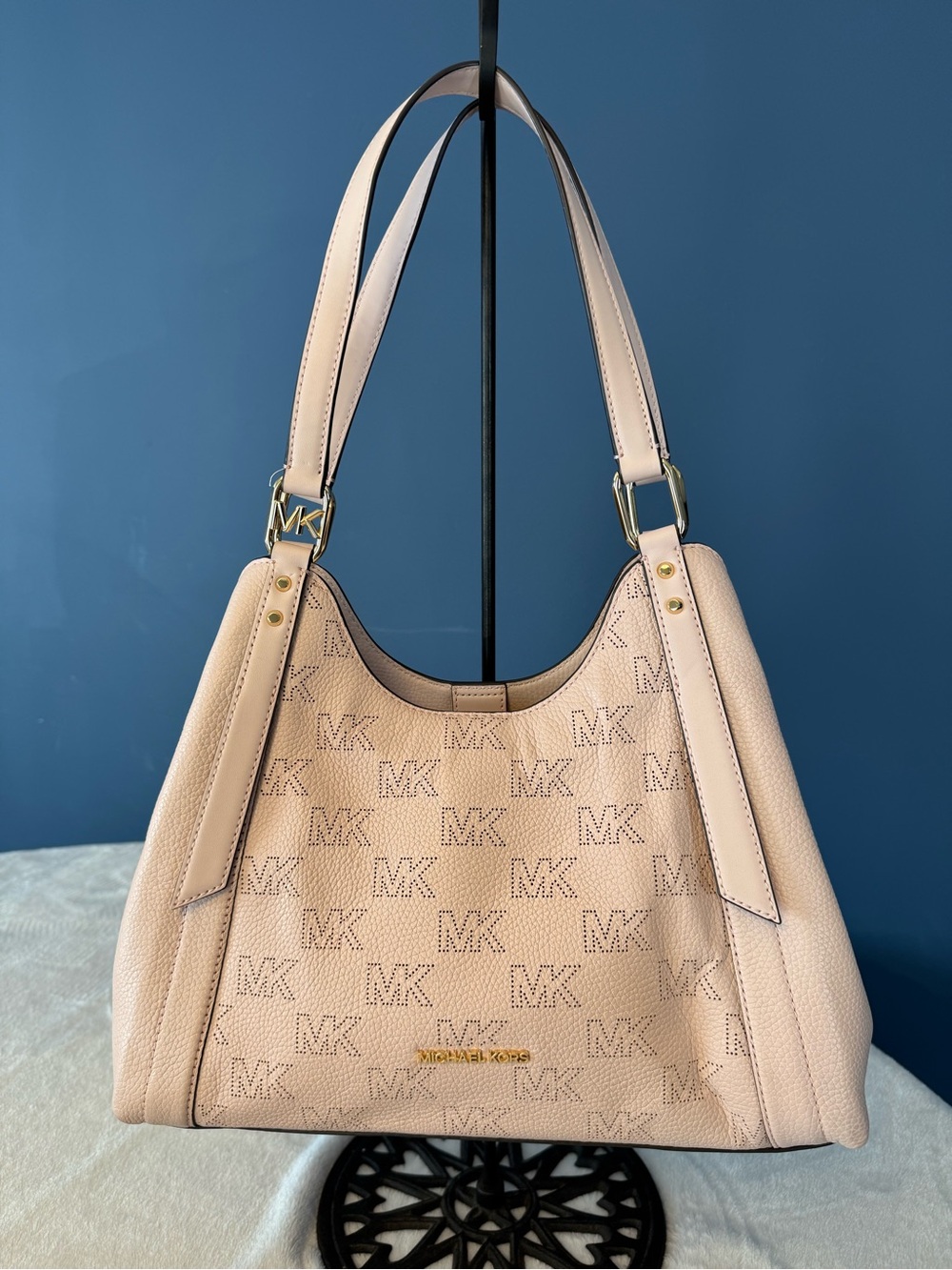 Michael Kors Pink MK Logo Shoulder Bag